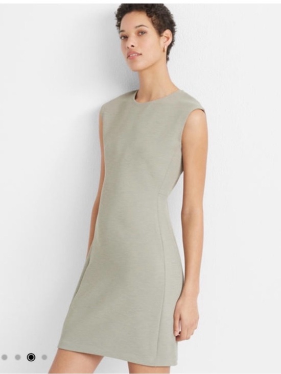 Club Monaco Dresses & Skirts - Club Monaco Sleeveless Mini Dress Khaki Olive Crewneck Mod A-Line Shift